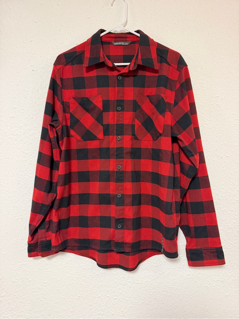 Sitka Gear Riser Work Shirt in buffalo plaid size Large